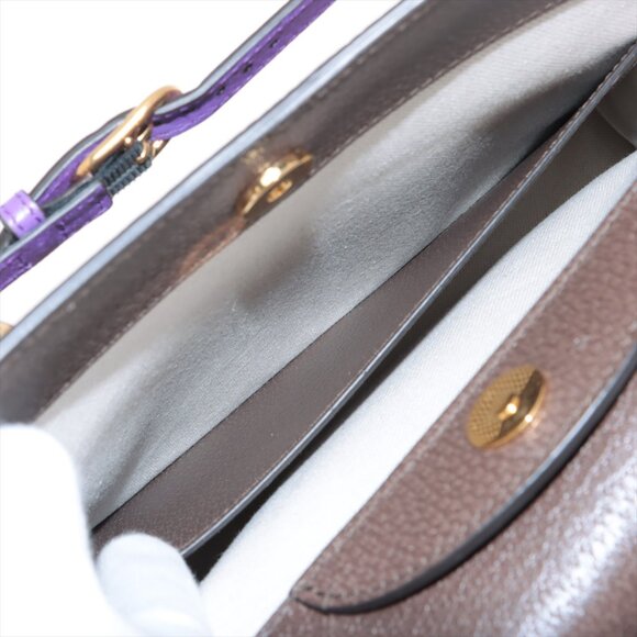 Gucci x Adidas Bamboo Diana Canvas & Leather 2 Way Handbag Beige×Brown 678842 - Picture 13 of 16